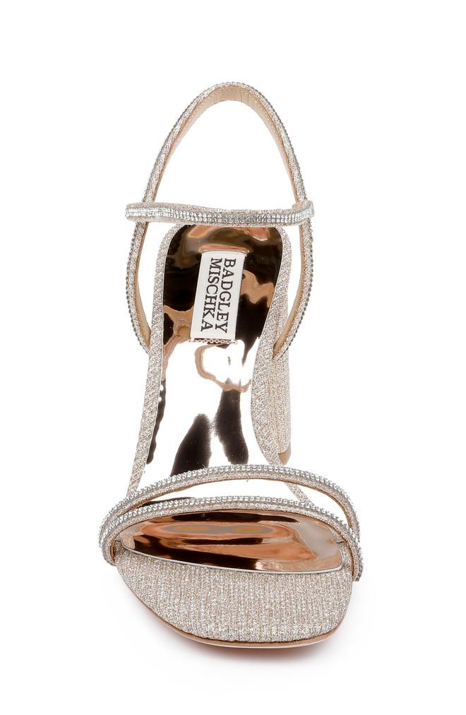 Badgley Mischka Firey Bejeweled Block Heel Sandal