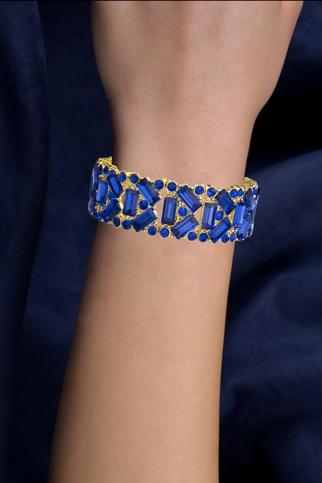 Badgley Mischka Geo Stone Stretch Bracelet