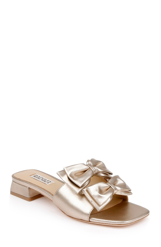 badgley mischka Giorgia II Low Block Slide Sandals