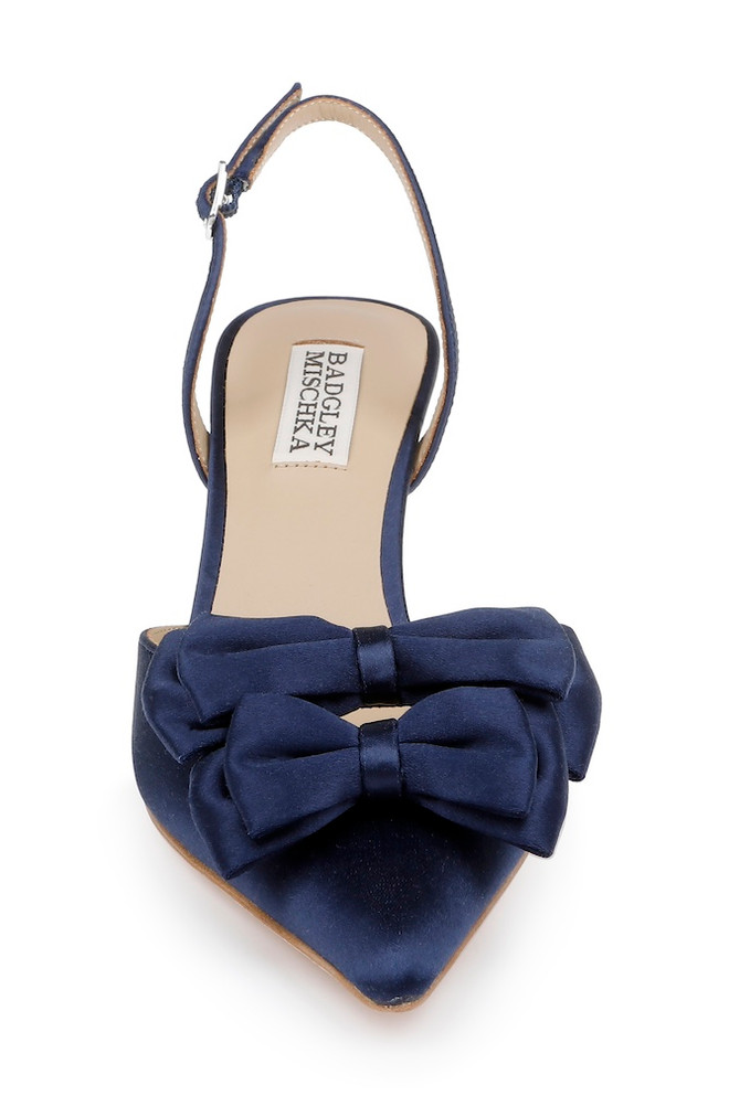 Badgley Mischka Giovanna Bow Slingback Pumps
