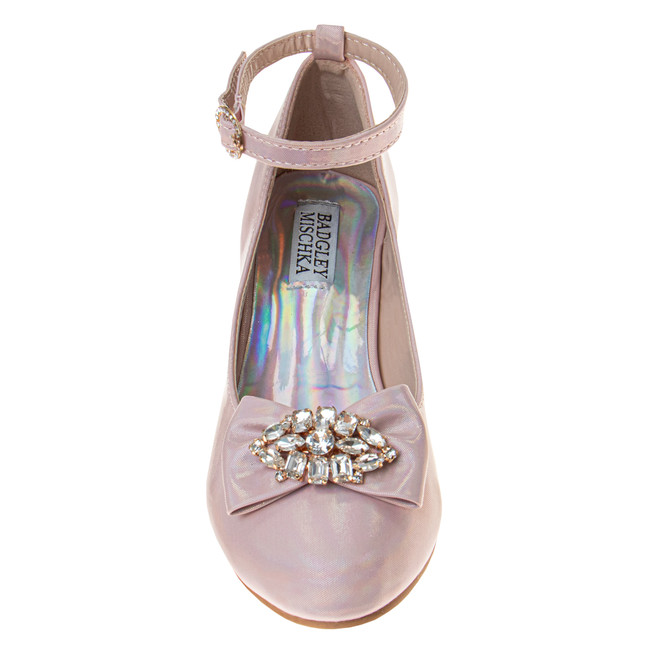 Badgley Mischka Girls' Ankle Strap Dress Pumps