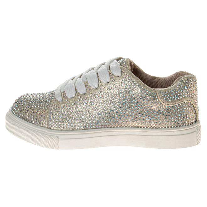 Badgley Mischka Girls' Crystal Rhinestone Sneakers