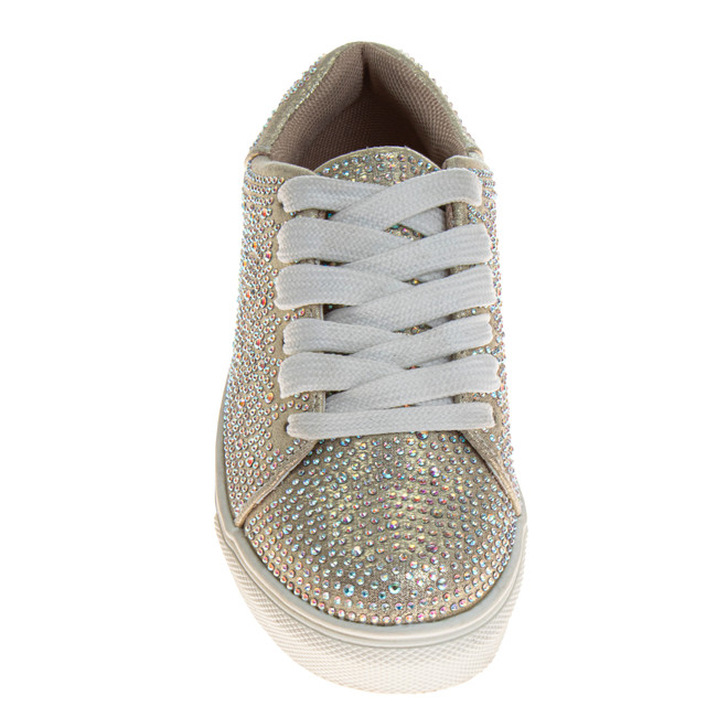 Badgley Mischka Girls' Crystal Rhinestone Sneakers