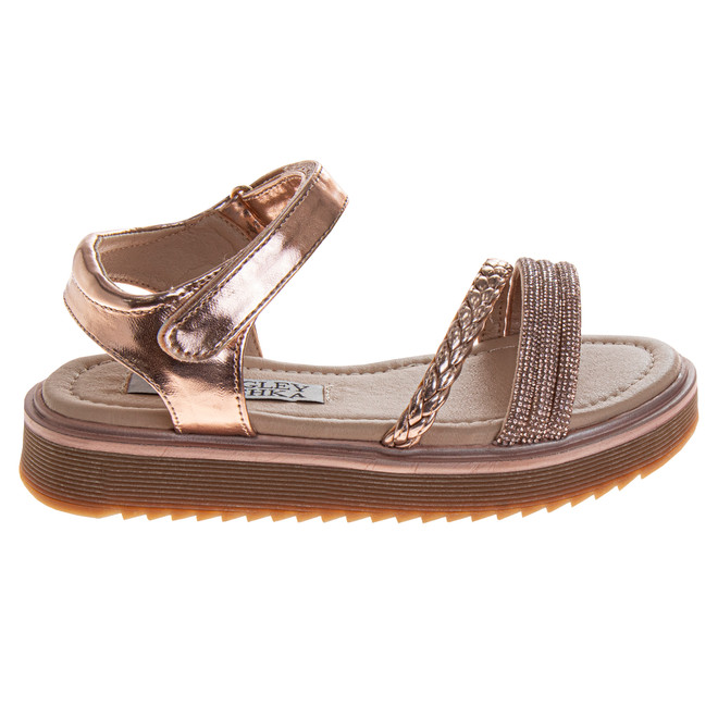 Badgley Mischka Girls' Lug Sole Platform Sandals