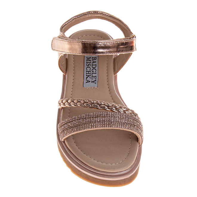 Badgley Mischka Girls' Lug Sole Platform Sandals