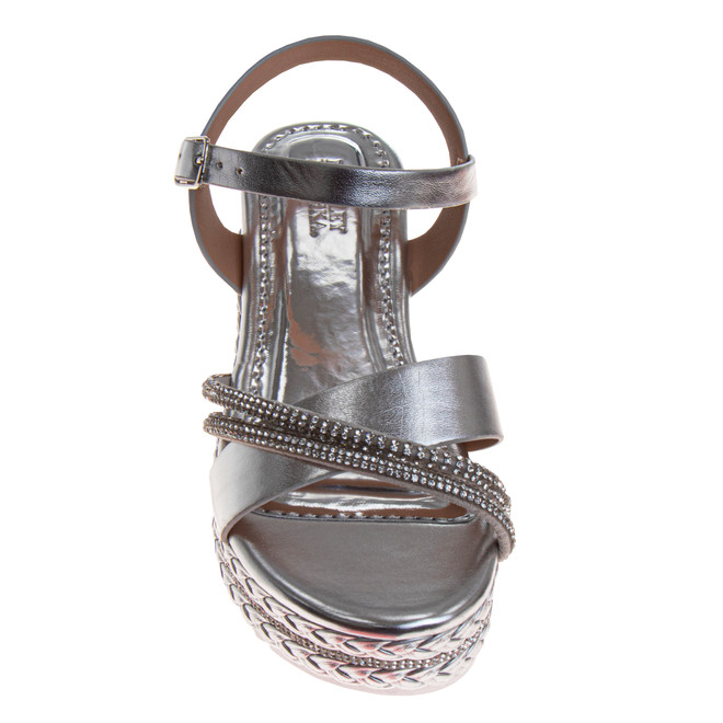 Badgley Mischka Girls' Metallic Wedge Sandals