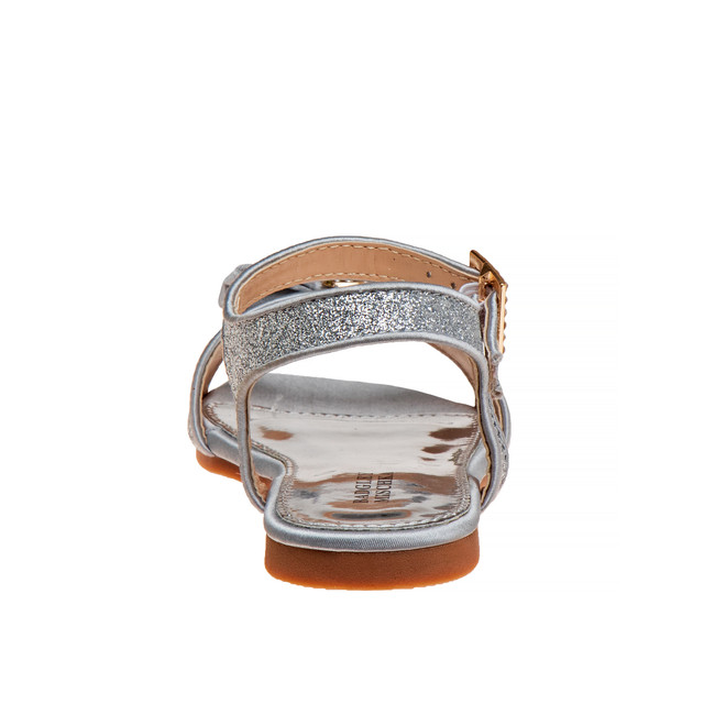 Badgley Mischka Girls’ Open-Toe Glitter & Bow Sandals