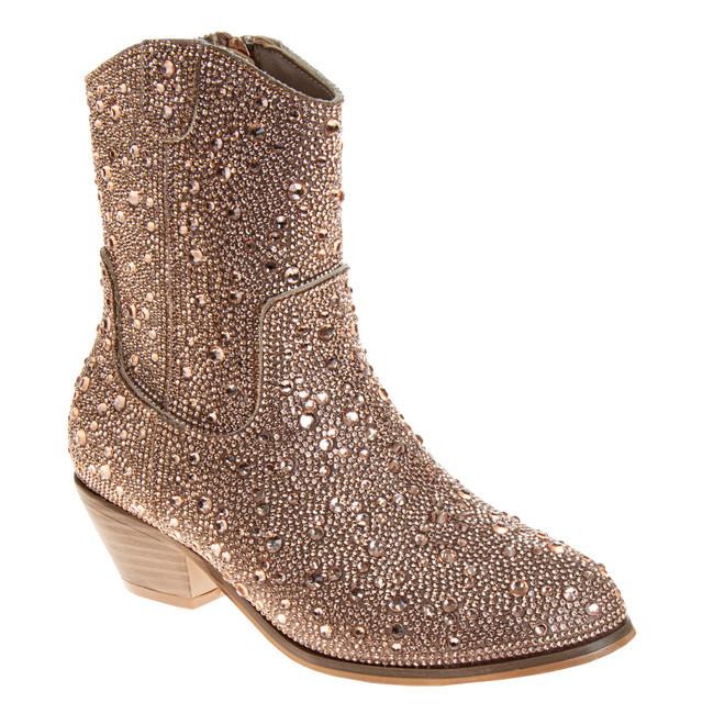 badgley mischka Girls’ Sparkly Cowgirl Boots