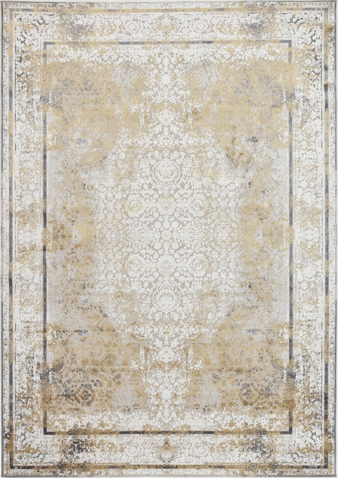 badgley mischka Gold Leaf Oasis Luxury Rug