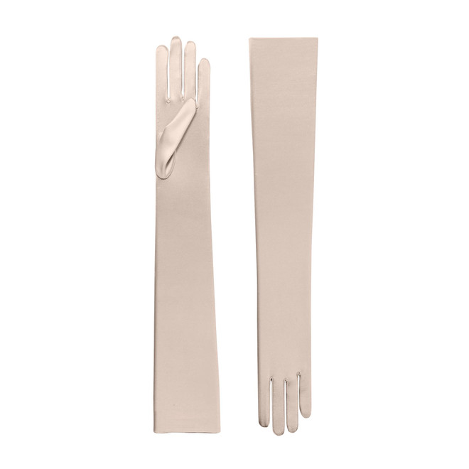 badgley mischka Hermione Satin Opera Glove