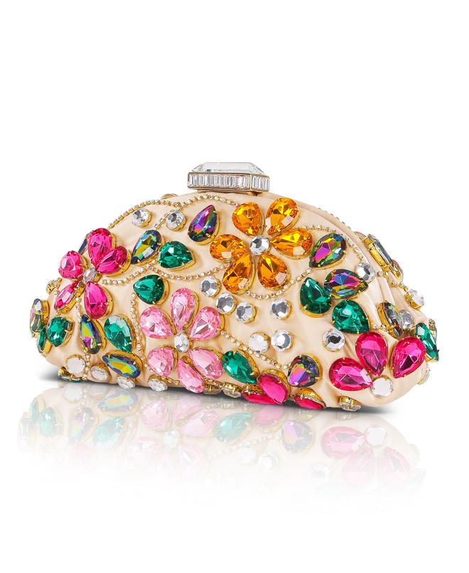 Badgley Mischka Jem Crystal Floral Clutch