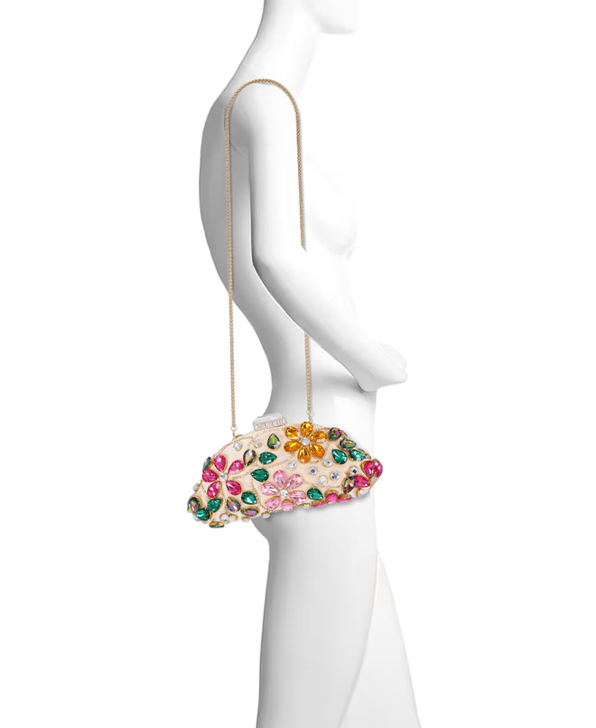Badgley Mischka Jem Crystal Floral Clutch