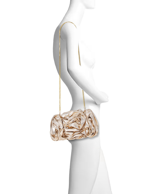 Badgley Mischka Jett Metallic Pouch Clutch