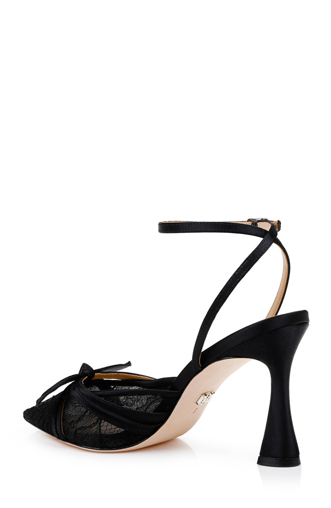 Badgley Mischka Josie Lace Ankle Strap Pumps