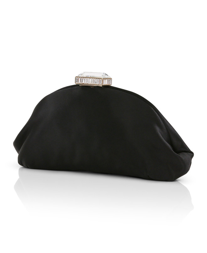Badgley Mischka Leia Satin Pouch Clutch