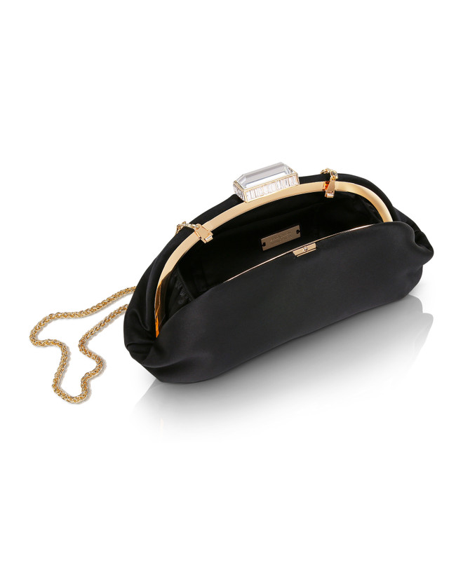 Badgley Mischka Leia Satin Pouch Clutch