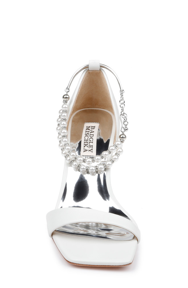 Badgley Mischka Loretta Dual Pearl Strap Stiletto