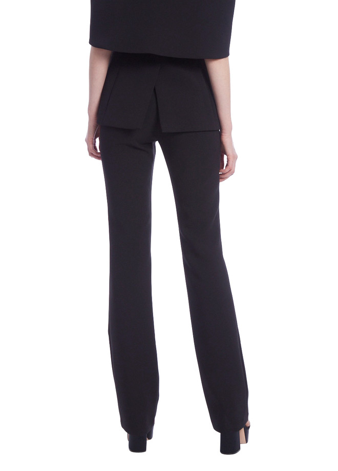 Badgley Mischka Mid Rise Crepe Fitted Pants