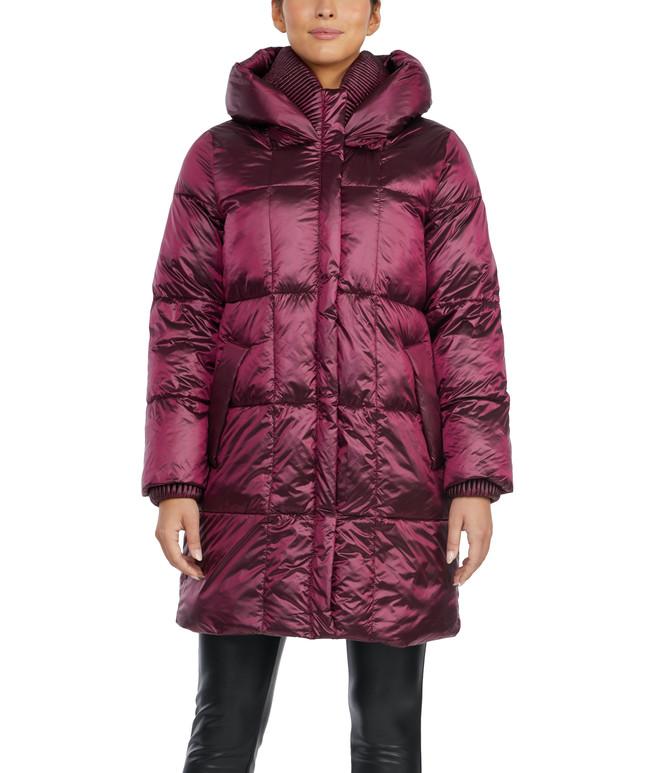 badgley mischka Pearl Nylon Quilted Coat