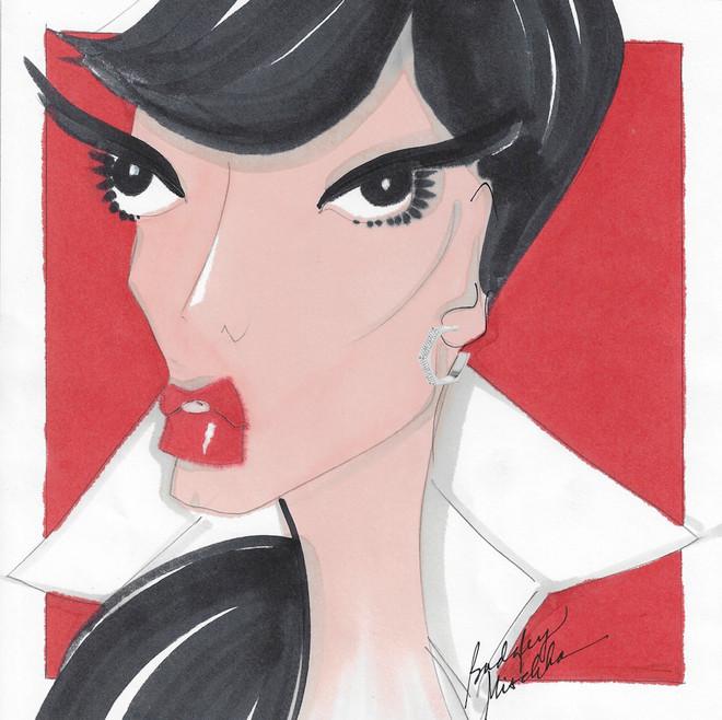 Badgley Mischka Pentagon Shaped C Hoop Earrings