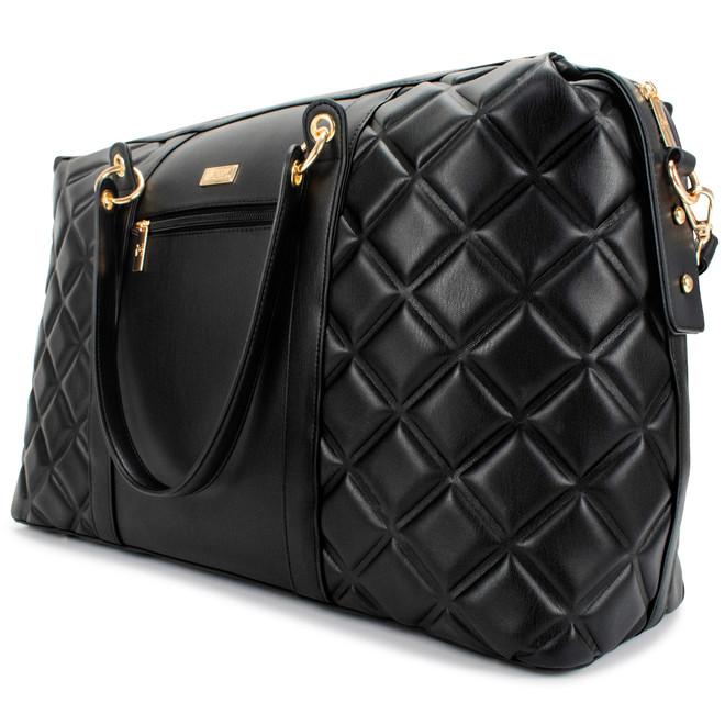 Badgley Mischka Quilted Weekender Tote Bag