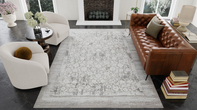 Badgley Mischka Rain Storm Oasis Luxury Rug
