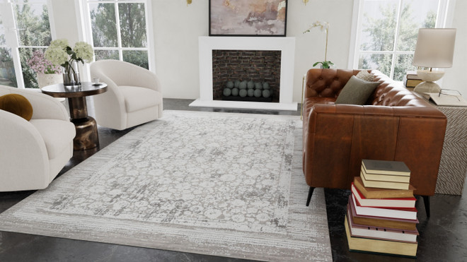 Badgley Mischka Rain Storm Oasis Luxury Rug