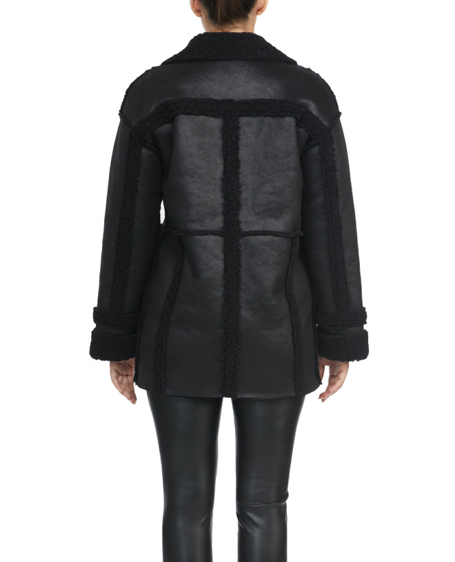 Badgley Mischka Raymonde Faux Shearling Coat