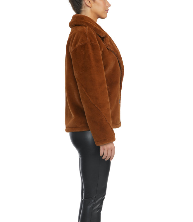 Badgley Mischka Rollande Faux Fur Coat