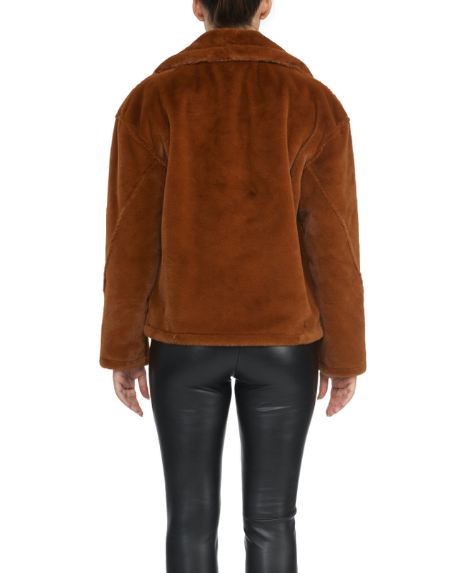 Badgley Mischka Rollande Faux Fur Coat