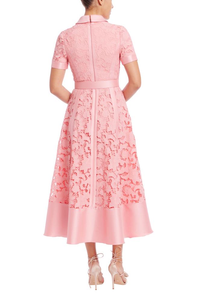 Badgley Mischka Short Sleeve A-Line Shirt Dress