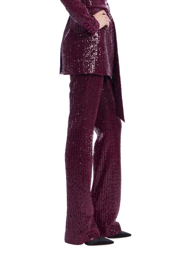 Badgley Mischka Side Zip Sequin Bootcut Pant