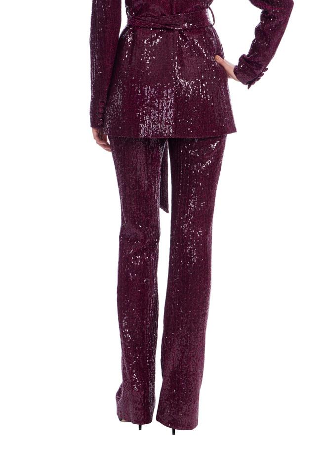 Badgley Mischka Side Zip Sequin Bootcut Pant