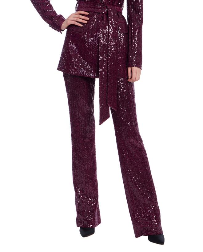 badgley mischka Side Zip Sequin Bootcut Pant