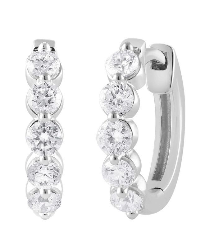 Badgley Mischka Small Diamond Hoops Earrings