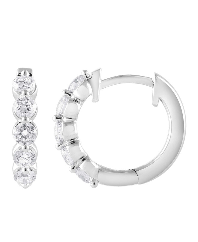 Badgley Mischka Small Diamond Hoops Earrings