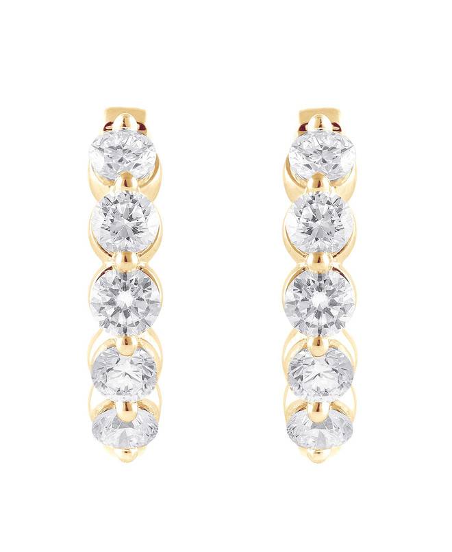Badgley Mischka Small Diamond Hoops Earrings