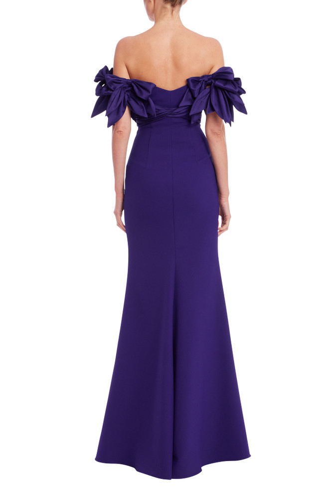 Badgley Mischka Sweetheart Neck Off Shoulder Gown