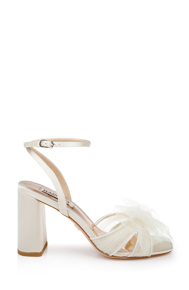 Badgley Mischka Tess Block Heel With Poof