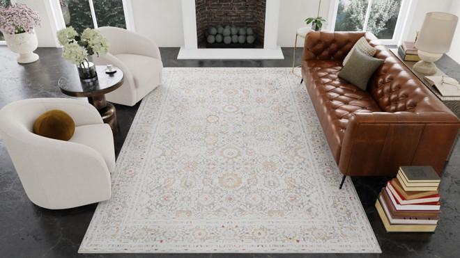 Badgley Mischka Vivid Peach Oasis Luxury Rug