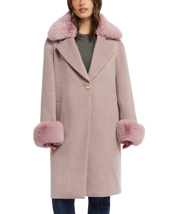 badgley mischka Yamini Wool Coat