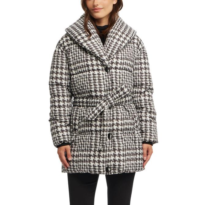 badgley mischka Yoko Shawl Collar Puffer Jacket