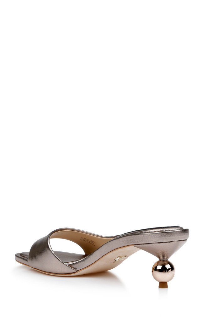 Badgley Mischka Baila Asymmetrical Slide With Ball Heel