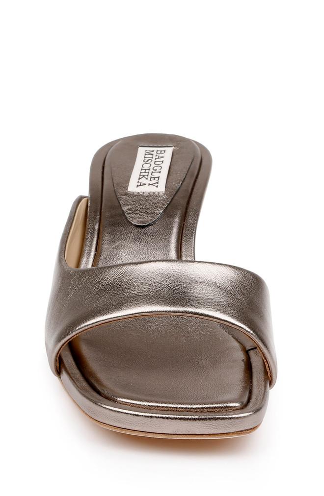 Badgley Mischka Baila Asymmetrical Slide With Ball Heel