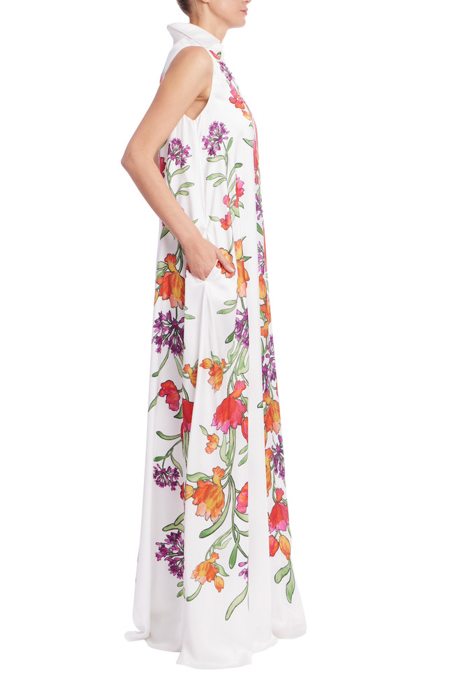 Badgley Mischka Botanical Garden Sleeveless Maxi Dress