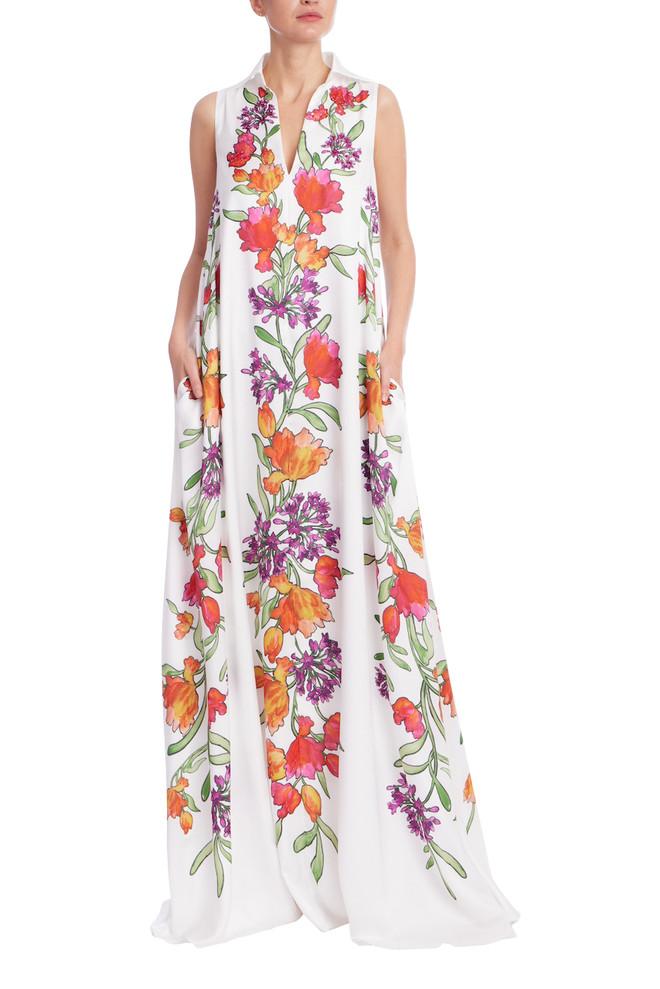 badgley mischka Botanical Garden Sleeveless Maxi Dress