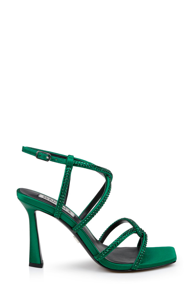 Badgley Mischka Brooke Strappy Bejeweled Stiletto Sandal