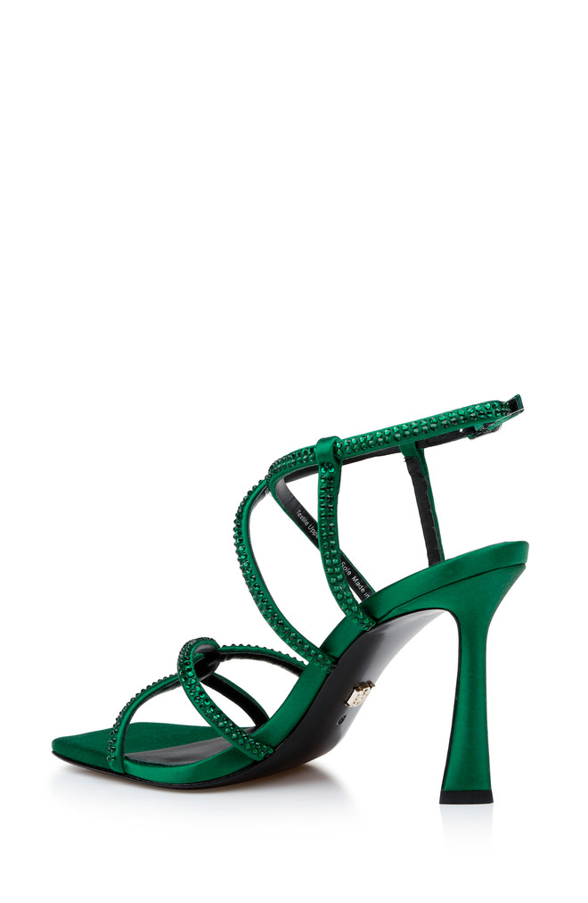 Badgley Mischka Brooke Strappy Bejeweled Stiletto Sandal