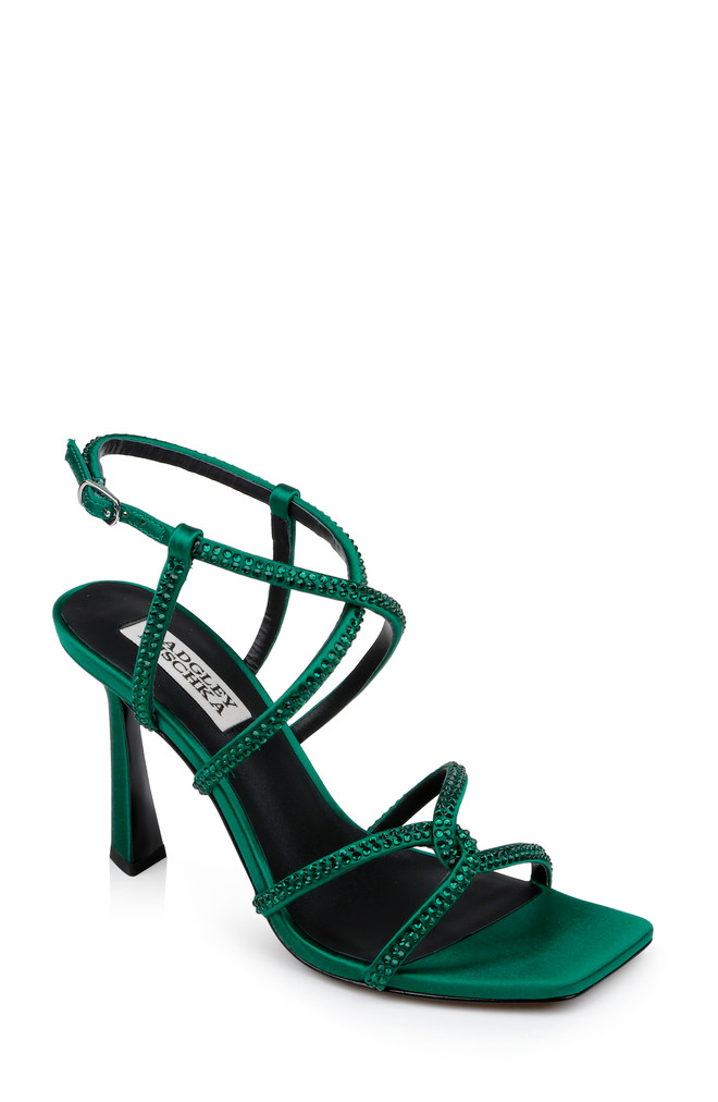 badgley mischka Brooke Strappy Bejeweled Stiletto Sandal