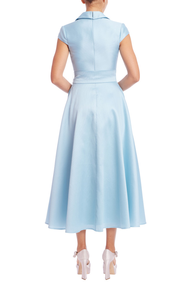 Badgley Mischka Cap Sleeve Fit And Flare Midi Dress